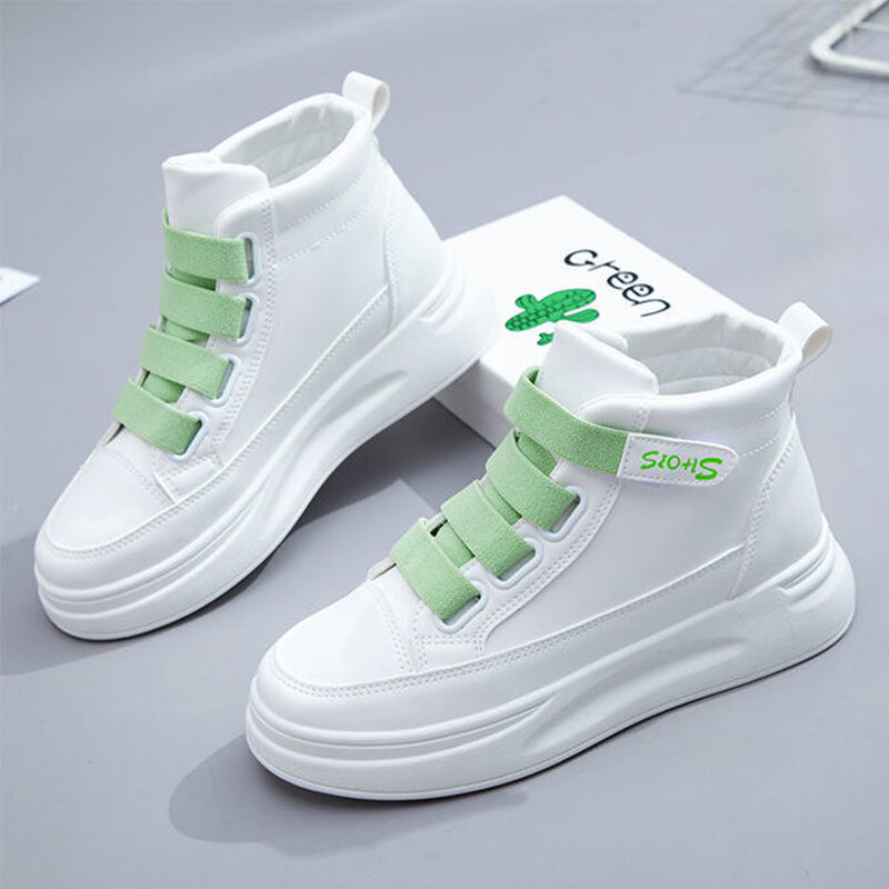 Sepatu Vulkanisasi Putih untuk Wanita Sepatu Wanita 2021 Sneakers Lari Pasangan Pelajar Gaya Korea Populer Musim Gugur Bersirkulasi