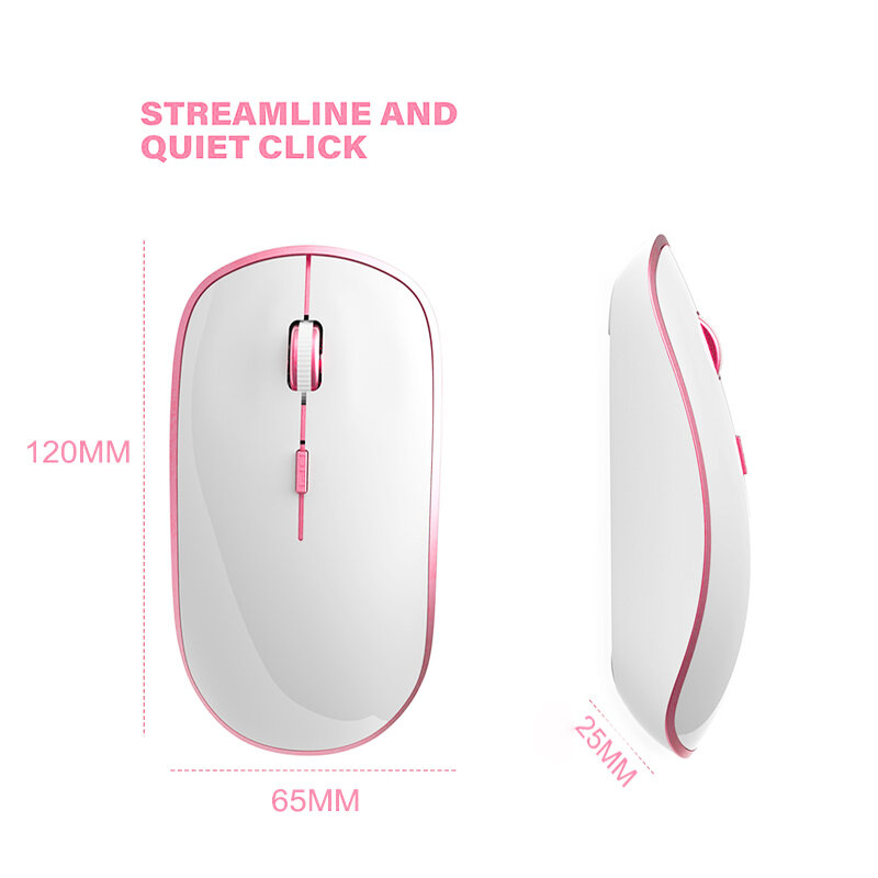 FITONES Noiseless 2.4GHz Wireless Mouse for Laptop Portable Mini Mute Mice Silent Computer Mouse for Desktop Notebook PC Mause