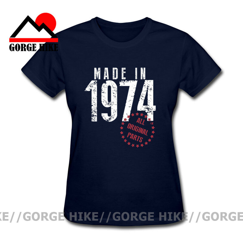 Classic Fashion Made in 1974 All Original Parts T Shirt women men Summer Funny 47th Birthday Gift Tops Tees Born in 1974 T-shirt
