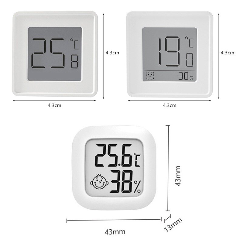 Thermomètre numérique sans fil avec 2 écrans Lcd, capteur intelligent de température et d'humidité, sans batterie