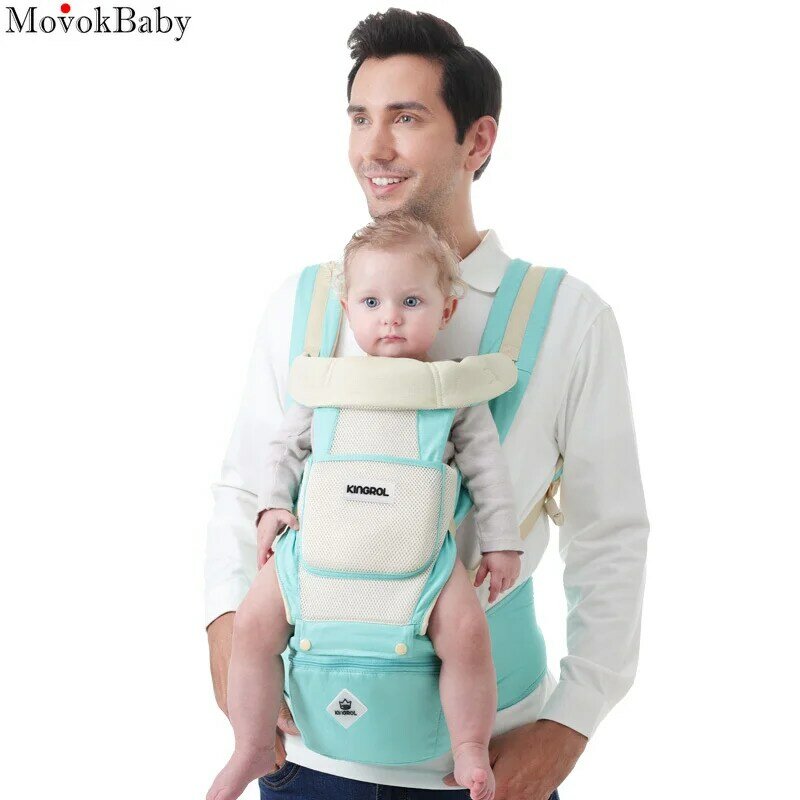 Canguru para carregar bebê, bolsa respirável com alça, sling com envoltório ajustável para carregar bebê em viagem