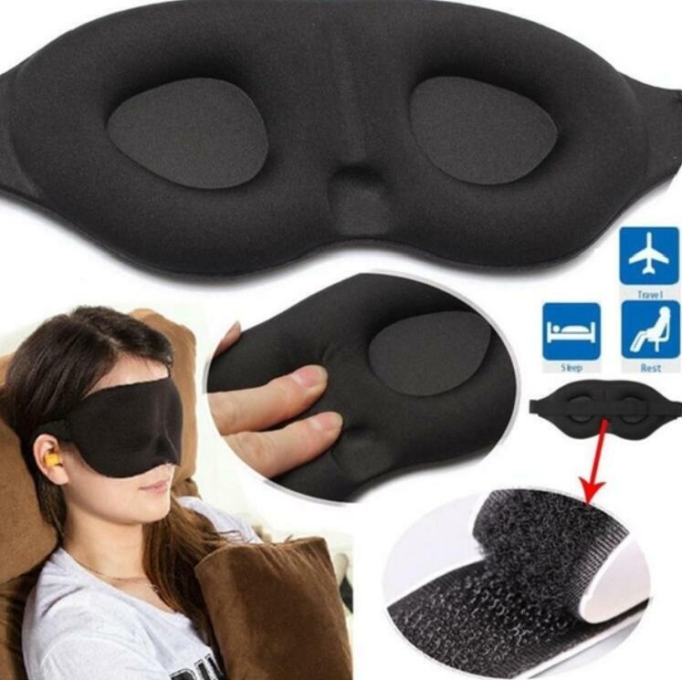 3D Slapen Oogmasker Travel Rest Aid Eye Mask Cover Patch Paded Zachte Slaapmasker Blindfold Eye Relax Massager Beauty gereedschap
