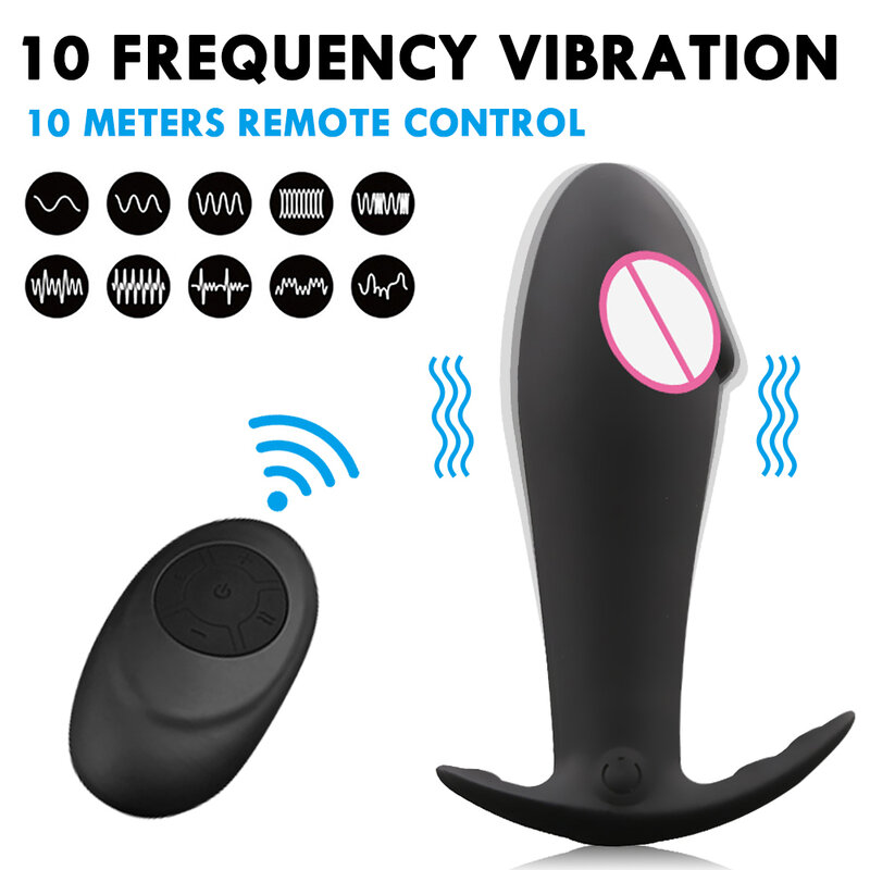 Vibrador feminino anal plug brinquedos sexuais para adultos vibrador controle remoto butt plug brinquedos sexuais para casais anus próstata massageador