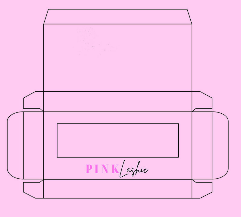 Caixa de papel para cílios personalizada, 500 unidades/pacote, caixa para cílios postiços de vison 25mm, estojo rosa para maquiagem