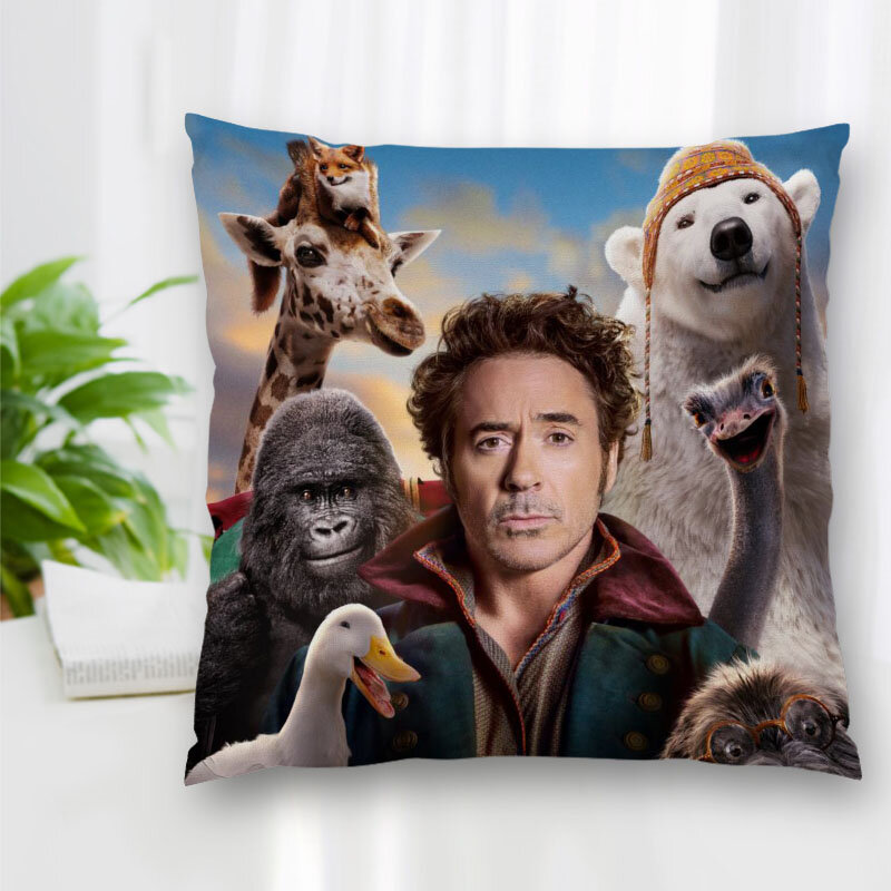 Hot Sale Custom Decorative Pillowcase Movie Doctor Dolittle Square Zippered Pillow Cover Best Nice Gift 20X20cm 35X35cm 40x40cm