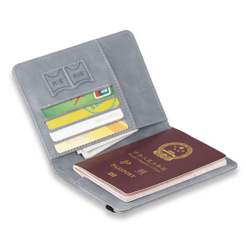 TOURSUIT-fundas de cuero PU para pasaporte de negocios para hombres y mujeres, billetera de identificación con bloqueo RFID, soporte para tarjeta bancaria, accesorios de viaje