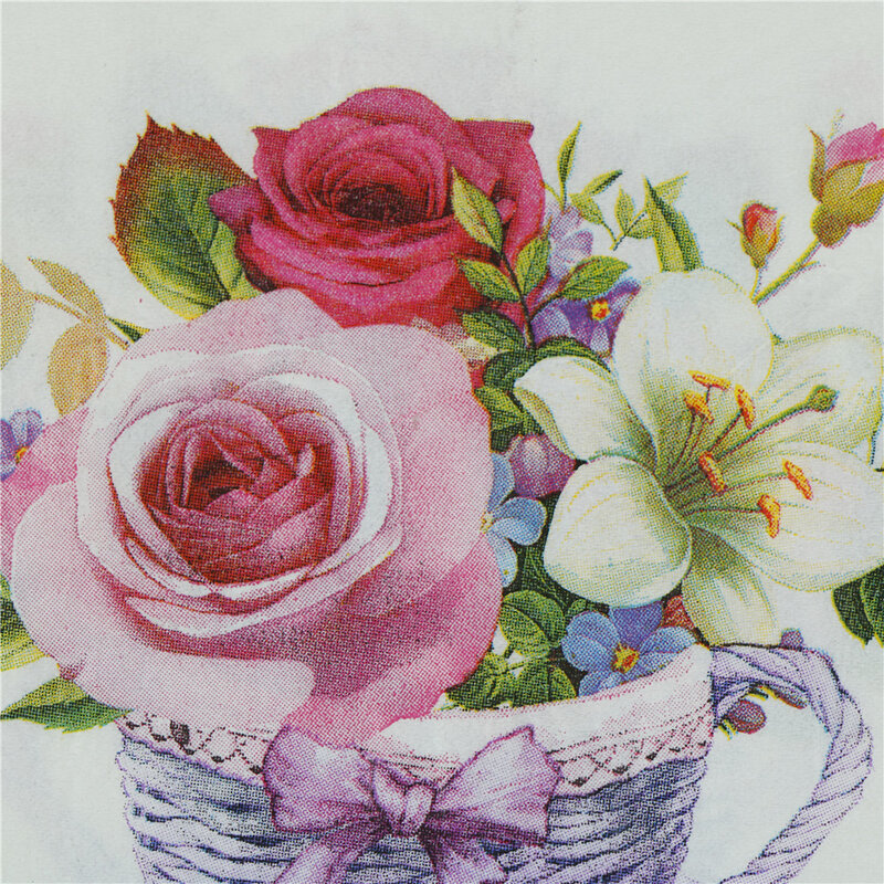 ピース/ロット花の花のテーマ紙ナプキンティッシュナプキンデコパージュデコレーションお祭りパーティー用品33x33cm