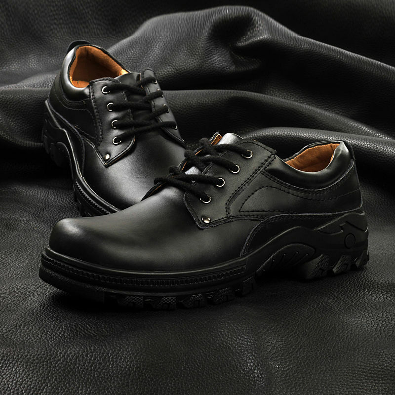 Zapatos informales de cuero para hombre, calzado antideslizante, resistente al desgaste, suave, para senderismo, para exteriores, otoño