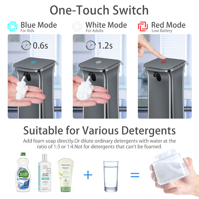 Espuma automática indução usb mão lavadora dispensador de sabão não-contato espuma lavar as mãos máquina de lavar roupa para casa inteligente escritório