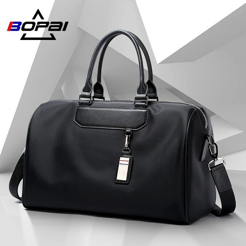 BOPAI-Bolso de viaje para hombre y mujer, bolsa organizadora de corta distancia, para viaje de negocios, color negro, Unisex