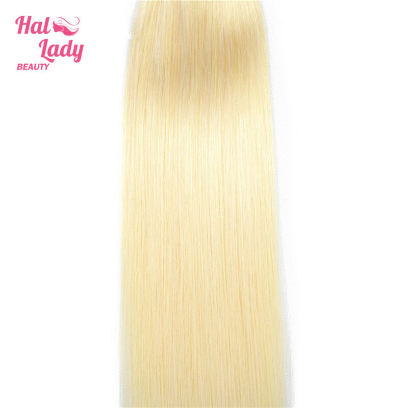 Halo Lady Beauty-Extensions de cheveux brésiliens lisses, vierges, couleur blond 613, 34 36 38 40 42 44 46 48 50 pouces