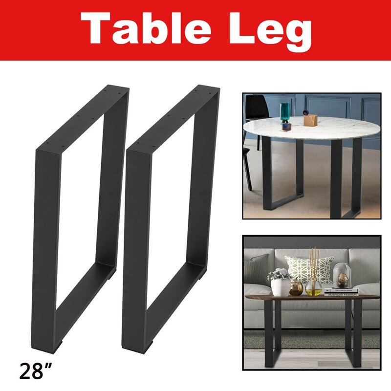 Pied de Table en acier et métal, 4 Styles, 16 "/28", 2 W/vis
