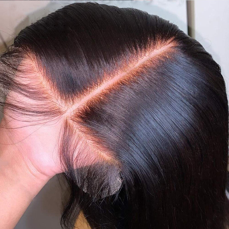 Peruca reta reta peruca dianteira do laço em linha reta perucas de cabelo humano peruca lacefront cabelo humano fechamento reto do laço transparente