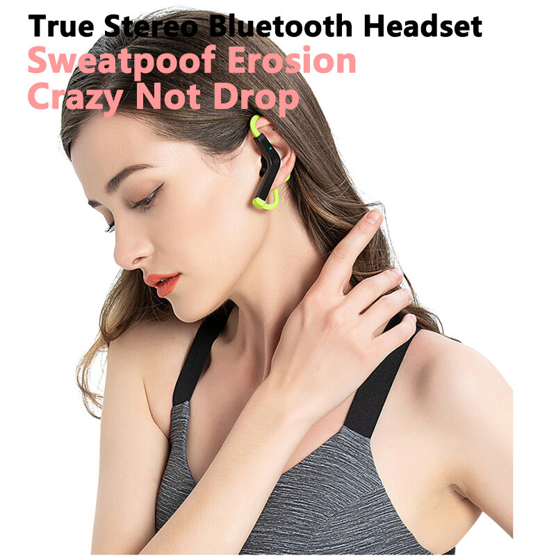 Motyl B2 bezprzewodowe słuchawki sportowe Bluetooth TWS 5.0 słuchawki Stereo wodoodporne słuchawki douszne słuchawki z mikrofonem