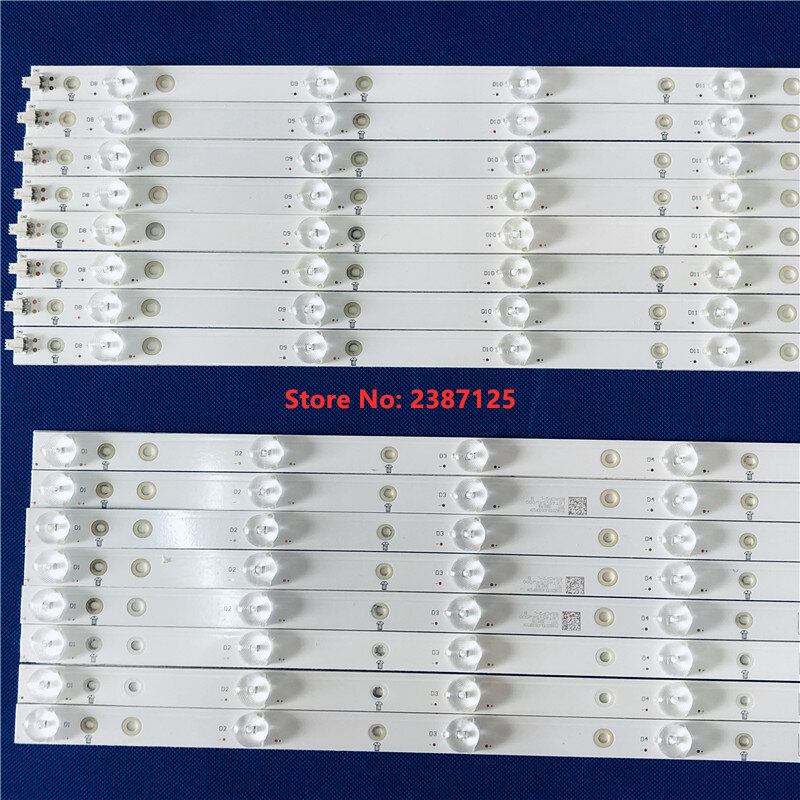 16 pièces LED bandes LB-PC3030-GJD2P5658X14UHD-L-H/LB-PC3030-GJD2P5658X14UHD-R-H 65ADM2-L, 65ADM2-R, 65PUS6121 65PUF6656 TPT650UA
