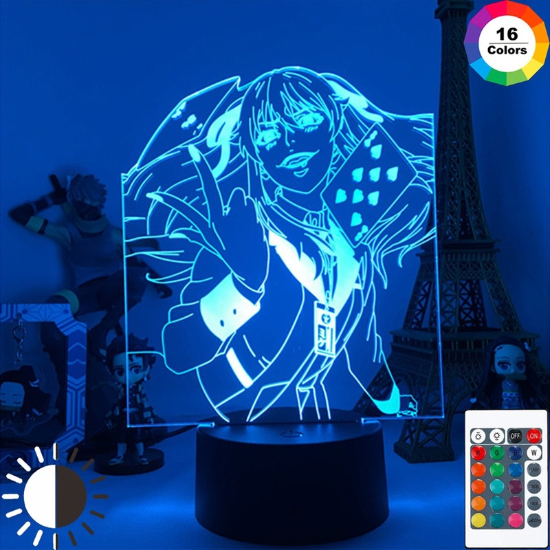 Anime Horror Murder 3d Night Light, luz LED agrietada colorida Visual, regalo creativo, lámpara de mesa, luz de ambiente, regalo de cumpleaños