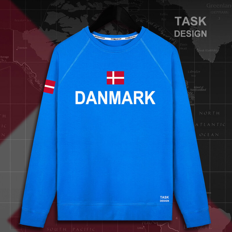 Sudadera con capucha de Dinamarca Danmark DK DNK para hombre, jerséis, ropa de calle, chándal, nueva