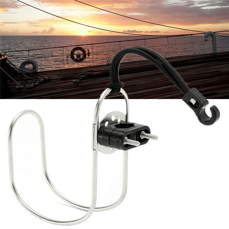Top Stainless Steel Boat Horseshoe Bracket Life Buoy Swimming Ring Holder With Plastic Mount For Rowing Boat Accessories Marine