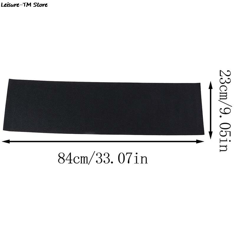 Cubierta de monopatín negra, cinta de agarre de papel de lija, tabla de patinaje, tabla larga, monopatín de uso General, 84x23cm, grifo de agarre