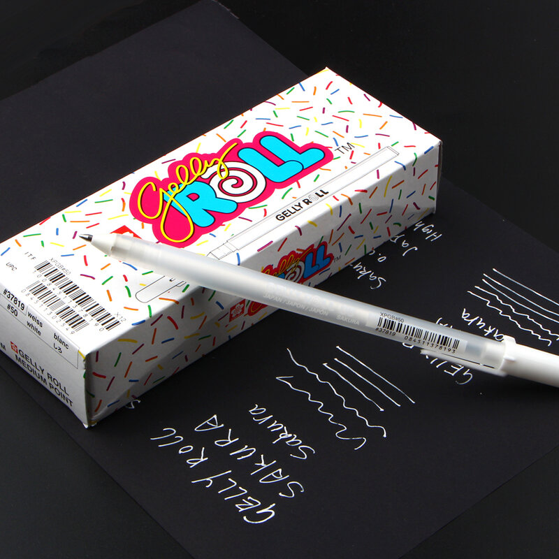 Rouleau de gelée 0.8mm, stylo Gel blanc, surligneur pour conception de marqueurs artistiques, fournitures de peinture de bande dessinée/Manga, importé du japon
