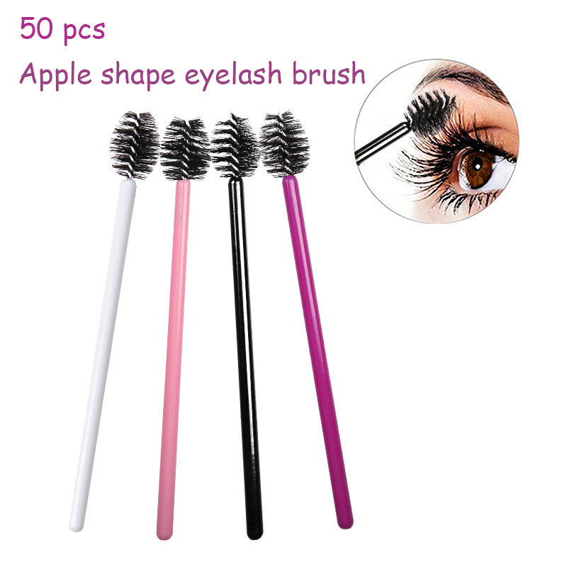 Mascara Brush Wand pędzle do brwi rzęsy Spoolie rzęsy różdżki Spooly aplikator zestawy do makijażu 50 sztuk