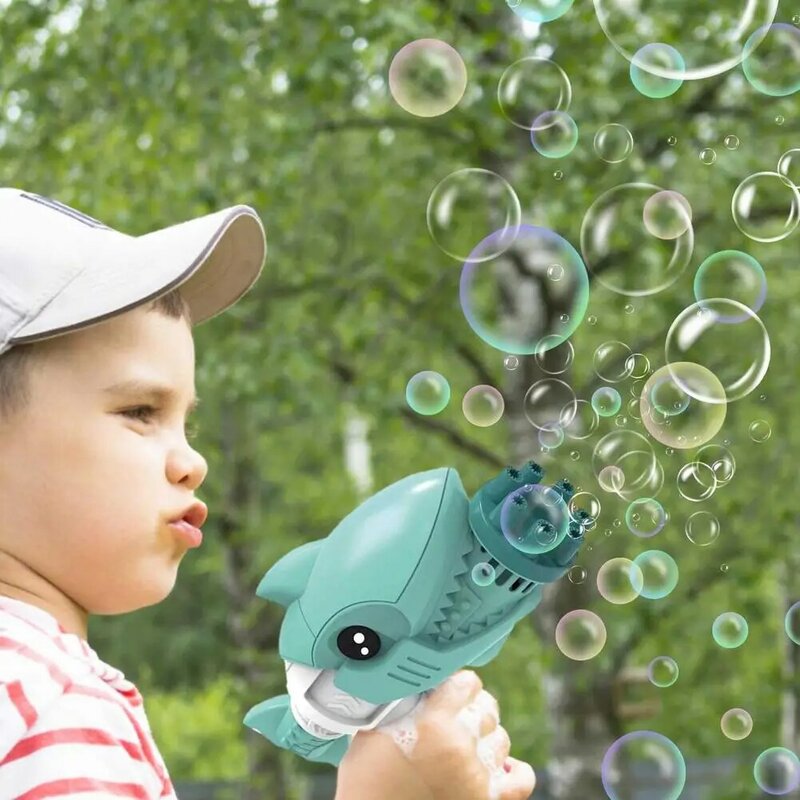 Máquina de burbujas eléctrica de dinosaurios para niños, soplador de burbujas con dibujos animados