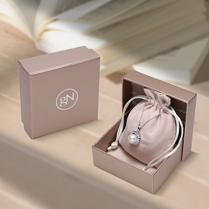 GNPearl – collier avec pendentif minimaliste en forme de goutte d'eau douce, véritable perle, 10-11mm, naturel, chaîne ras du cou