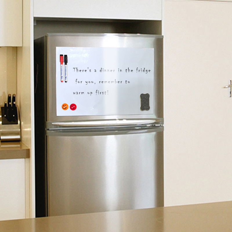 磁気ホワイトボード冷蔵庫ホワイトボード冷蔵庫メモとリマインダー用の柔軟なマグネットボード (a3)