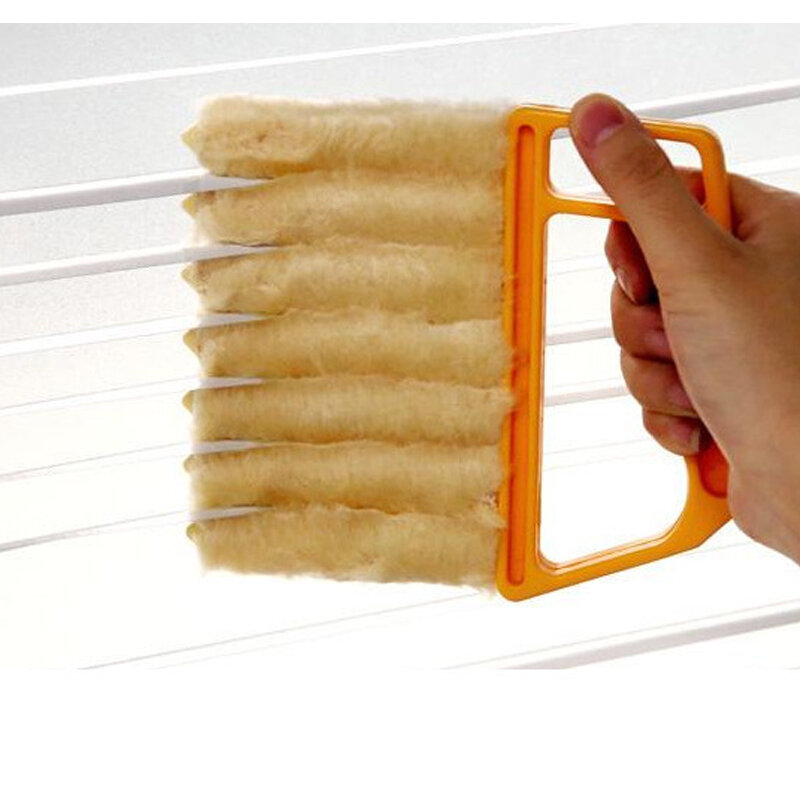 Cepillo de microfibra útil para limpieza de ventanas, limpiador de plumero de aire acondicionado con paño de limpieza de hoja ciega veneciana lavable, 40P