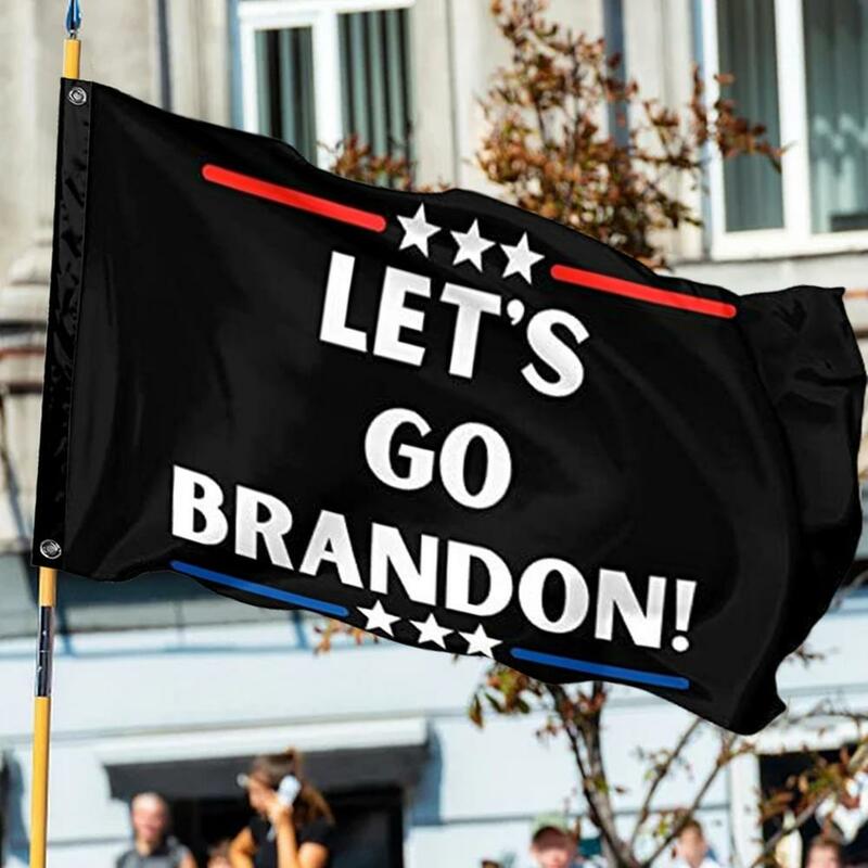 3X5ft Let's Go, флаги Брэндона, двусторонние флагами FJB с невыпадающим белым рисунком, прочный флагающий знак с двумя металлическими элементами