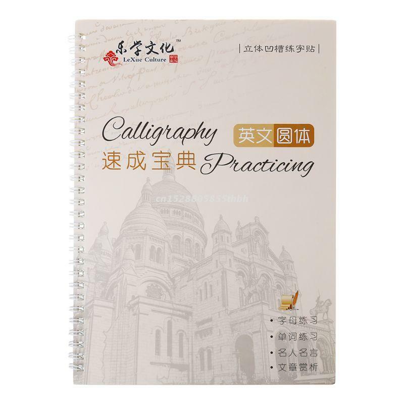 Cursive Writing English Calligraphy Copybook For Adult Children Exercise Groove Handwriting Practice Book 