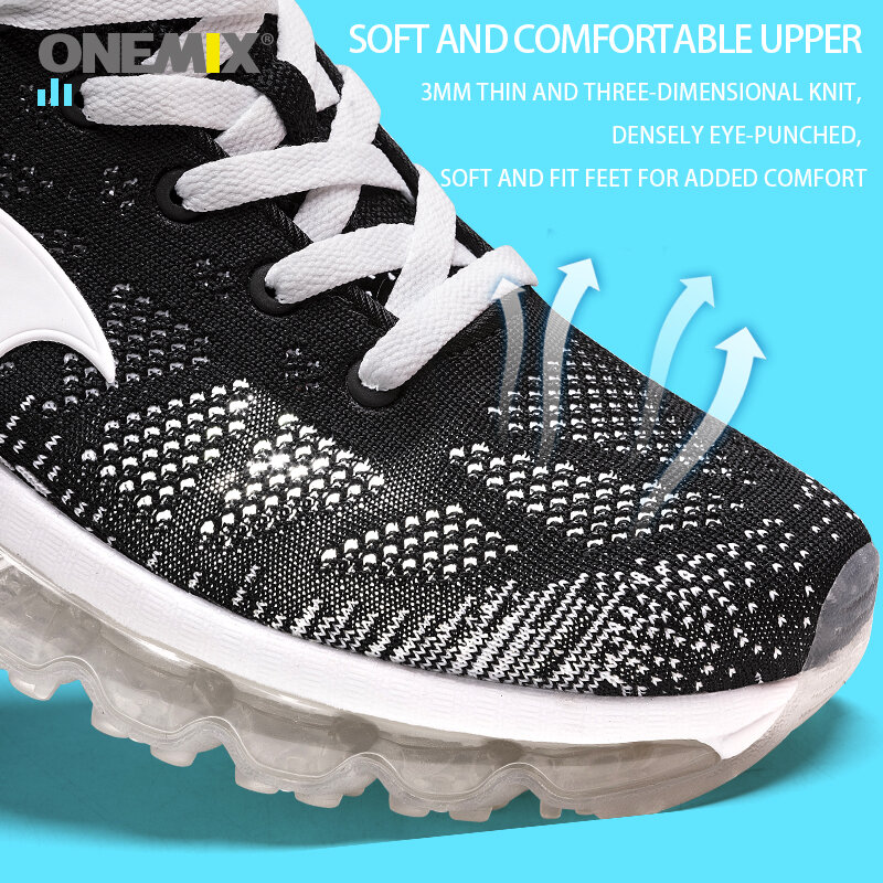 ONEMIX الرجال الرياضة احذية الجري أحذية رياضية الصيف تنفس شبكة في الهواء الطلق وسادة هوائية حذاء رياضي أحذية للمشي