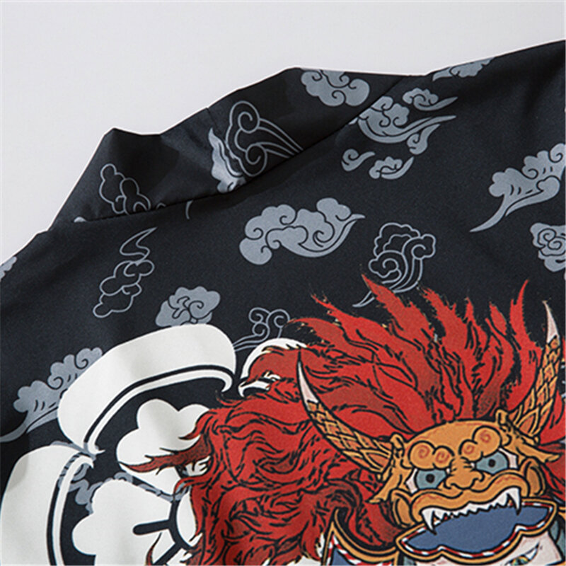 Kimono de gato samurái japonés tradicional para hombres y mujeres, ropa informal de Cosplay de Anime, Yukata Haori, Túnica de verano, 2021