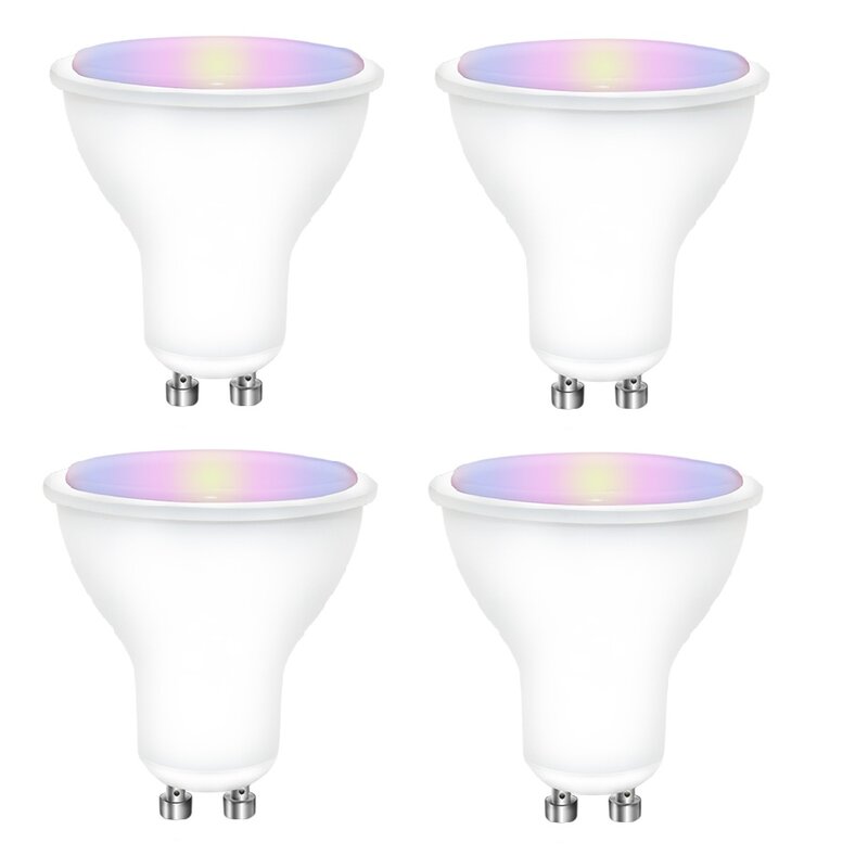 4 sztuk GU10 reflektor LED 8W RGB magiczna lampa ściemniania Led żarówka 16 kolory AC85-265V Lampada funkcja pamięci do oświetlenia wnętrz