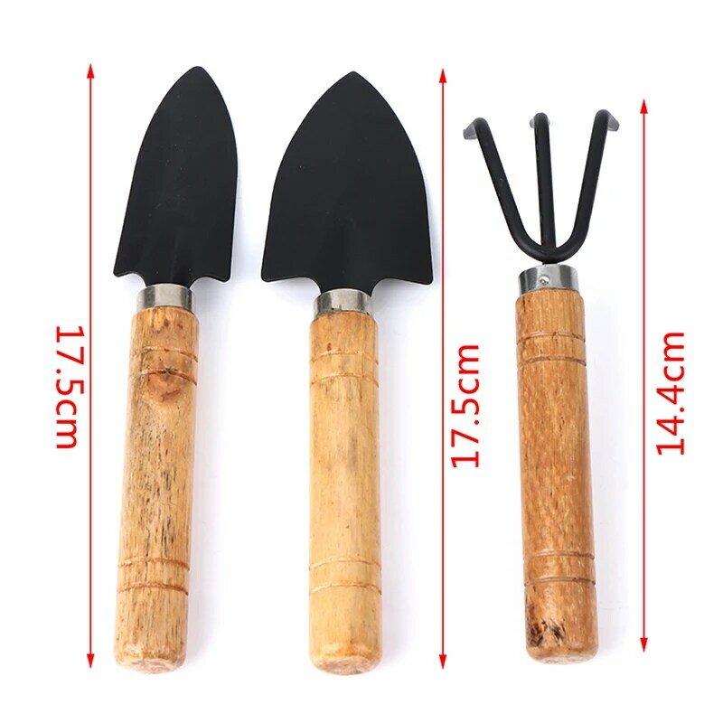 Conjunto de 3 peças de mini ferramentas bonsai jardim mini ferramentas manuais mini planta conjunto almofada de mão popular flor ferramentas de plantio