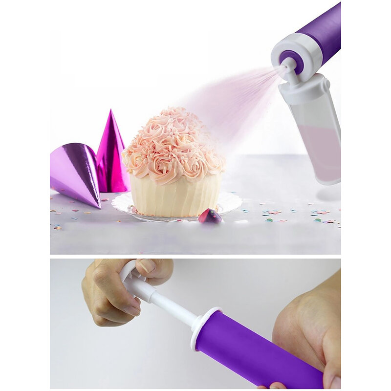 Ręczny pistolet natryskowy ciasto kolorowanie Duster ozdoba do pieczenia narzędzie ciasto Spray wykrawacz do ciastek maszyna naczynia kuchenne do pieczenia narzędzia nowy # BL3