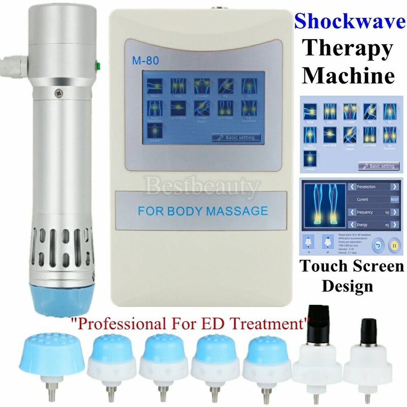 Máquina de terapia por ondas de choque externas, instrumento para tratamento com ondas de choque, 2021 de dor no ombro, para uso doméstico, massageador relaxante do corpo
