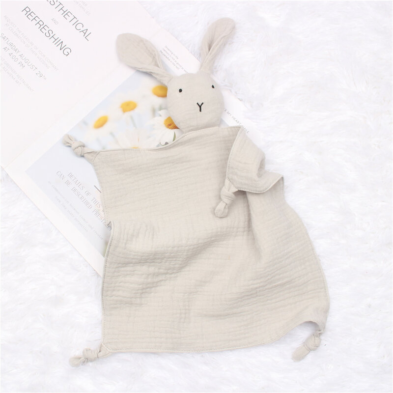 AY TescoNewborn Baby lalki do spania zabawki dla dzieci Bunny uspokoić ręcznik Bib miękka bawełna Mini pocieszyciel
