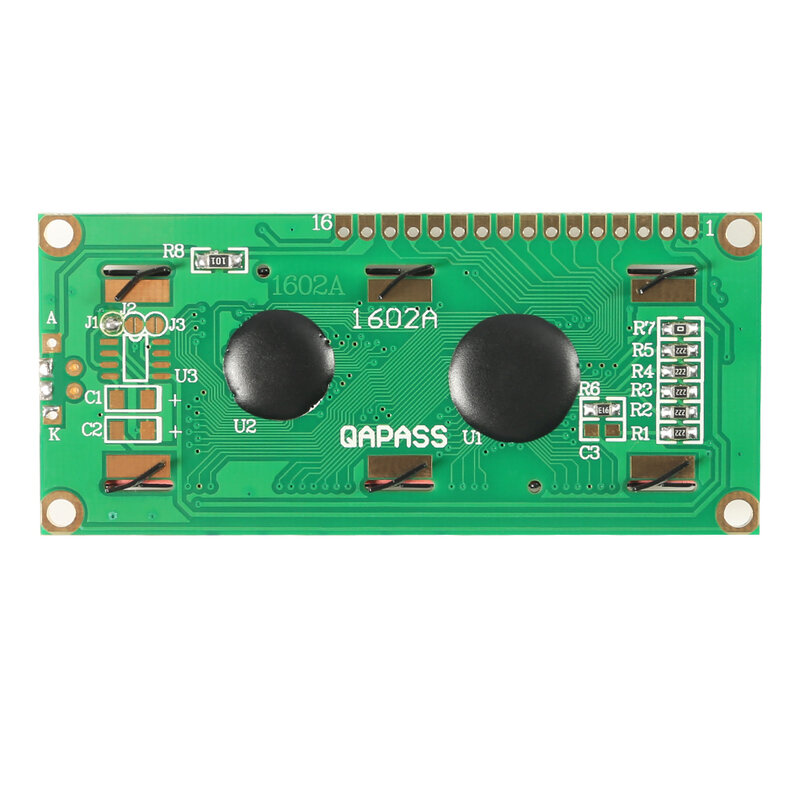 Charakter moduł wyświetlacza LCD LCD1602 1602 moduł niebieski tło Green screen 16x2 HD44780 kontroler niebieski czarne światło