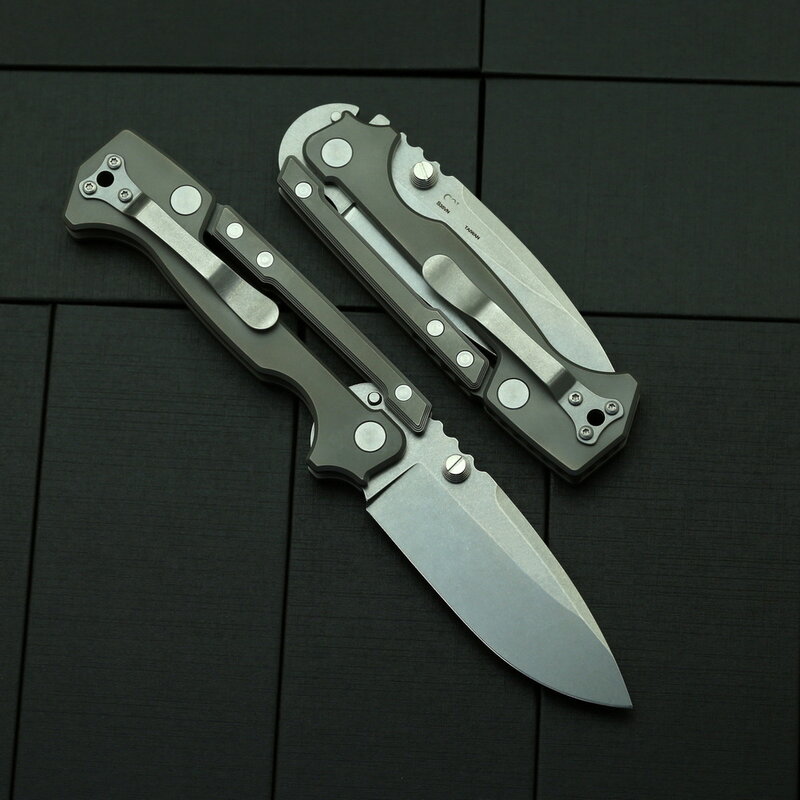 New Style AD15 Folding Knife D2 Blade Titanium Handle Outdoor Hunting Camp Fishing Survival Pocket Tactics Kitchen Gift EDC Tool