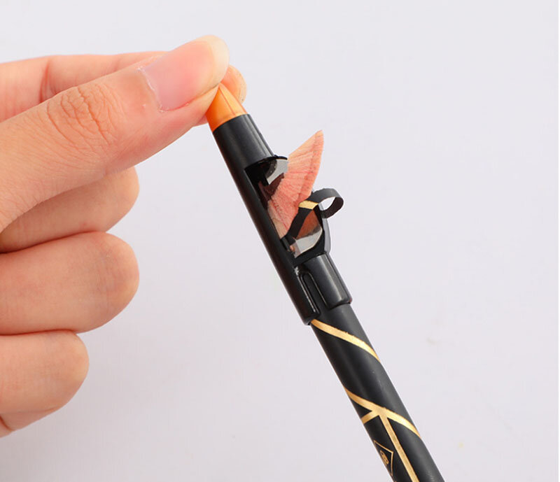 1 قطعة قلم الحواجب الأسود البني مع فرشاة ومبراة سهلة للون مقاوم للماء الحاجب القلم مستحضرات التجميل ماكياج TSLM1