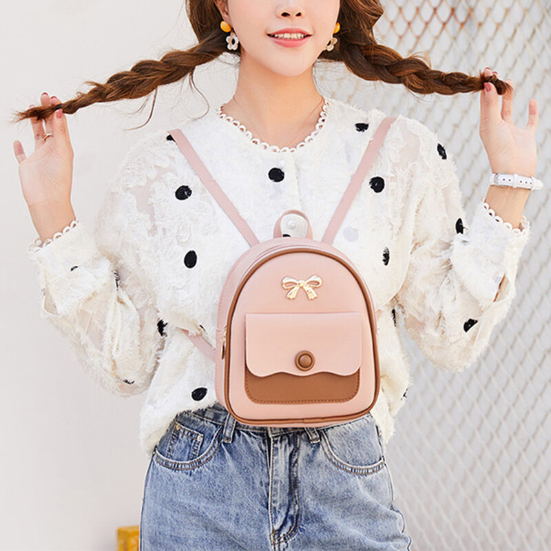 Fashion New Korean Style Mini Backpack Small Backless Bag Multi-Functional Girls' Small Backpack