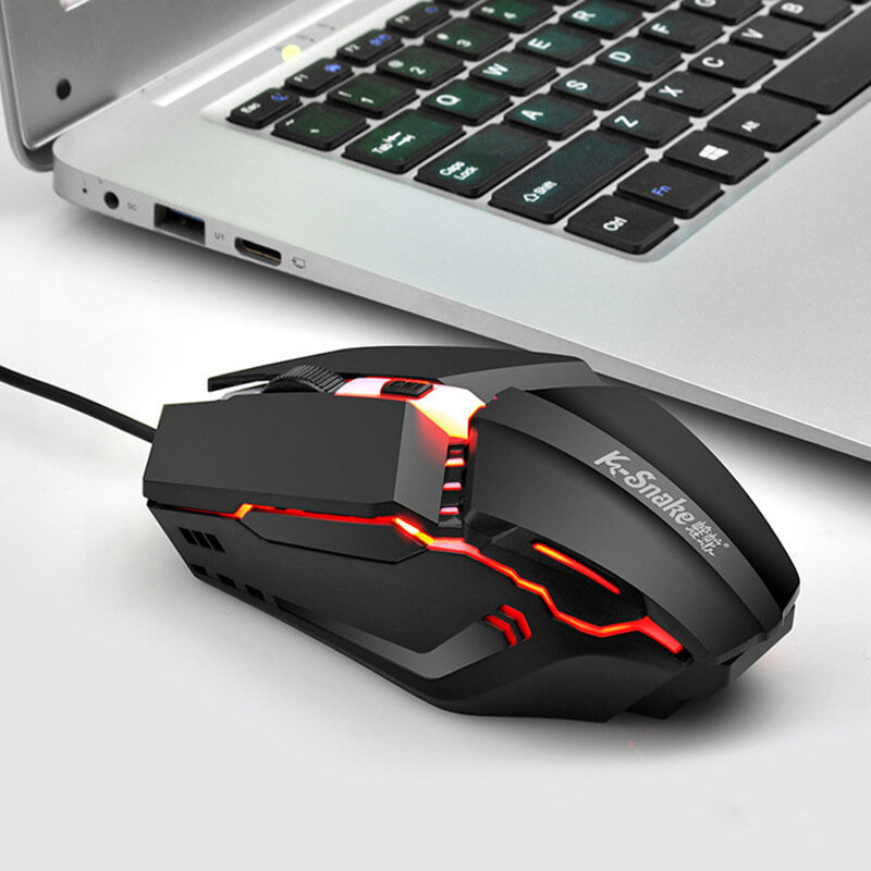 Laptop Mouse M11 Gaming Electronic Sports RGB Streamer Horse Running Luminous USB Wired PC Computer 1600DPI Both hands