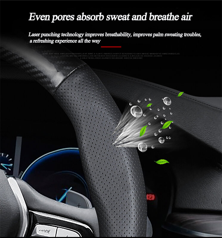 عجلة القيادة مجموعة غطاء ل ل BYD جميع نموذج S6 S7 S8 F3 F6 F0 M6 G3 G5 G7 E6 L3 اكسسوارات السيارات الكربون الألياف غطاء لعجلة السيارة