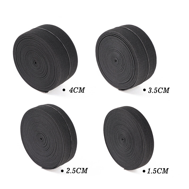 Banda elástica para pelucas, 2,5/3/3, 5/4Cm de ancho, nailon negro, accesorios para hacer pelucas de alta calidad, 3 metros