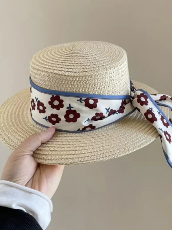 Penjualan Paling Laris Topi Anak Perempuan Musim Panas Topi Pantai Travel Pinggiran Topi Jerami Matahari Topi Pantai Modis Semua Cocok