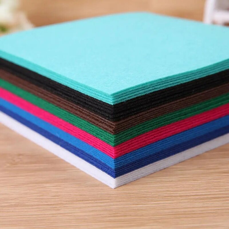 40pcs/set Non-Woven Felt Fabric Polyester Cloth Felt Fabric DIY Bundle for Sewing Doll Handmade Craft Thick Home Decor Colorful