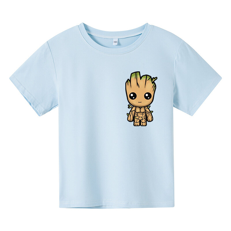 Superbohater Groot film strażnik galaktyki dzieci T-shirt lato nowy chłopiec dzieci drukuj dziewczyna dziecko Groot doniczka Groot Tshirt