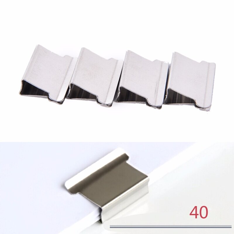 50pcs/pack School Office Accessories Supplies Mini Metal Paper Clipper Stationery