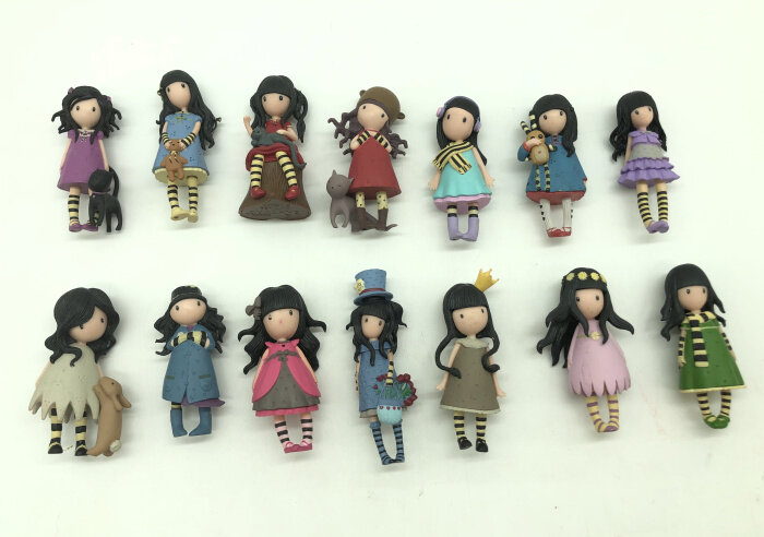6Cm plastica pittore di londra pittura ragazza fantasia Mizi bambola modello torta Mini giocattoli per bambini ragazze